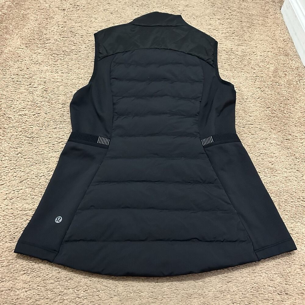 LULULEMON DOWN FOR IT ALL VEST sz 8 CLASSIC BLACK 700-Fill Goose Down Jacket - Picture 7 of 7